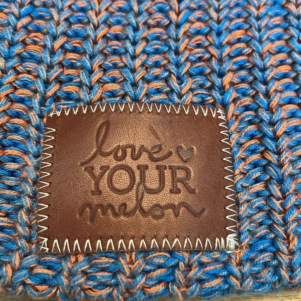 Love Your Melon hat blue and orange beanie style - Picture 3 of 4